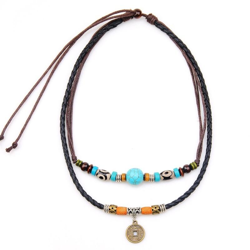European And American Ladies Necklace Double-layer Winding Necklace Simple Clavicle Chain High-end Sense Suitable For Parties And Beach Vacations