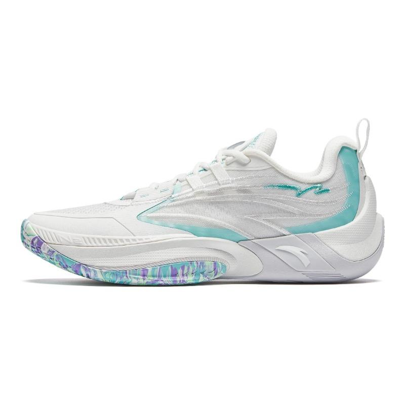Anta Men Shunxi 1V2 Pool Party Nitro Tech Basketball Shoes White Blue 912431110Q-3 44