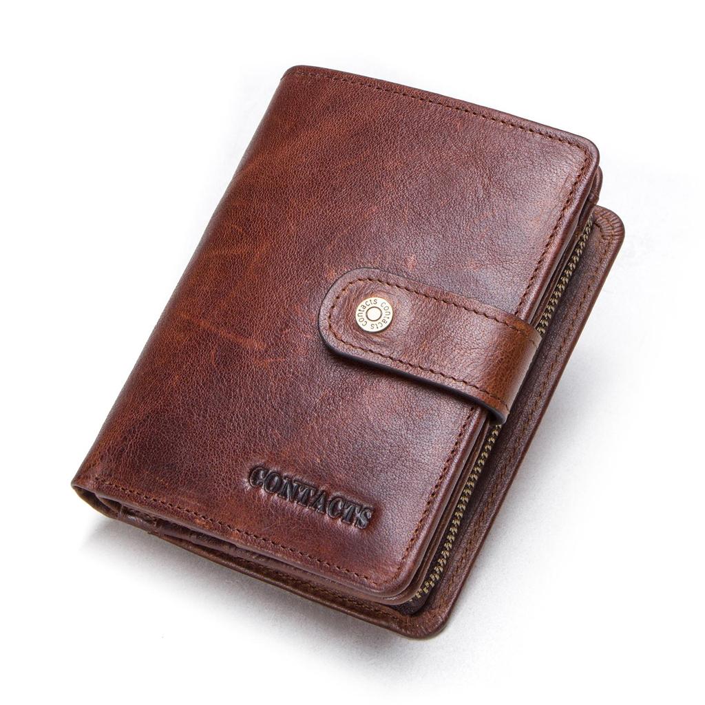 CONTACT'S Genuine Leather Wallet For Women Card Holders Money Clip Coin Purse Women's Wallet