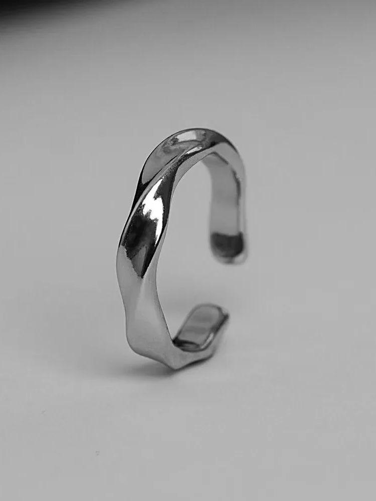 Mobius Wave Ring Women s Silver Color Alloy Couple Open Ring Fashion Jewelry Girlfriend Gift Accessories