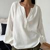 French lantern sleeves loose casual pure cotton crepe shirt 1116 European and American autumn fashion new top women