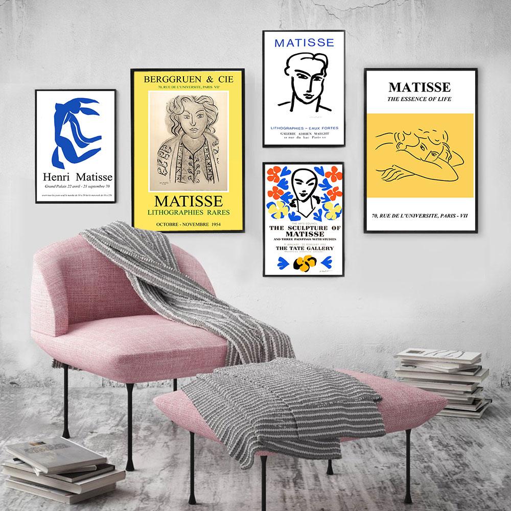 Henri Matisse Vintage Poster Abstract Line Art Print Mid Century Canvas Painting Modern Wall Picture For Living Room Home Decor