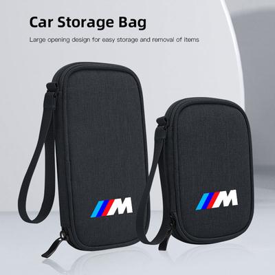 For BMW M Performance E46 E90 Car Decorative Ornamen Mini Technology Small Tool Portable Case Charger USB Flash Drive Zipper Bag