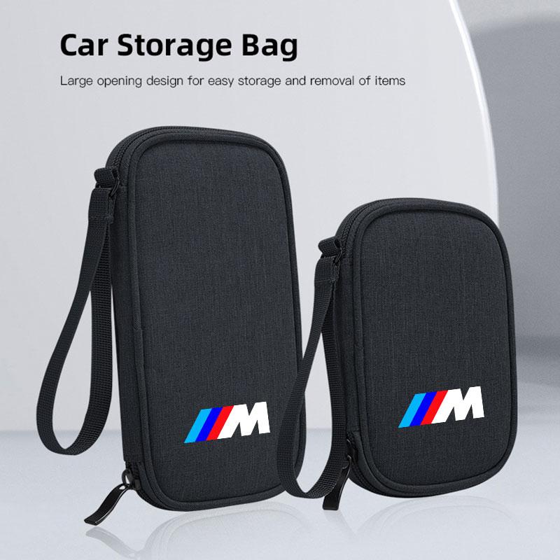 For BMW M Performance E46 E90 Car decorative ornamen Mini technology small tool portable case charger USB flash drive zipper bag xkzh98