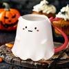 Halloween Coffee Mug Heat-resistant Ghost Ceramic Tea Cup For Traveling 500ml Multifunctional Drinking Mugs Kitchen Supplies For