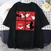 Unisex Streetwear Top T-shirt Ulzzang Harajuku Fawn Bambi Printed Tshirt Summer Short Sleeves Casual Clothing