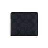 Coach Classic Presbyopia Three-in-one Cow Leather Card Holder Keychain Wallet Men's Black Black