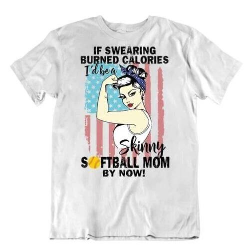 Softball Sport TShirt Tee Shirt Gift Cool Present Cute Funny Color Play Joke Mom 2XL