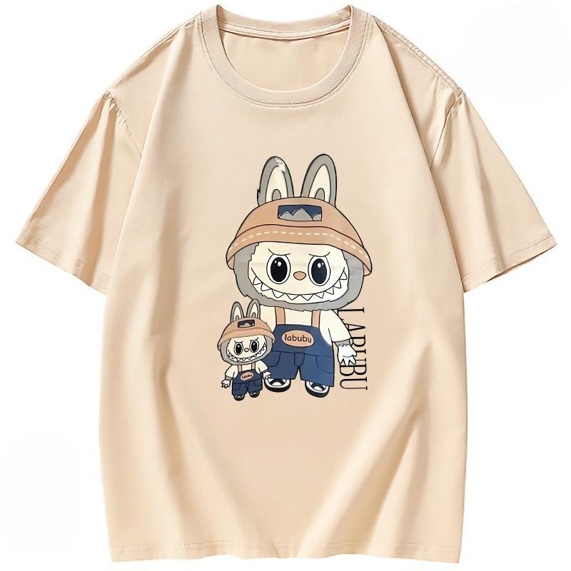 2025 NEW Cartoon Plush Anime Printed T-shirt Boys and Girls Popular Summer Fun Top