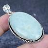 Aquamarine Gemstone 925 Sterling Silver Jewelry Pendant 2.36"