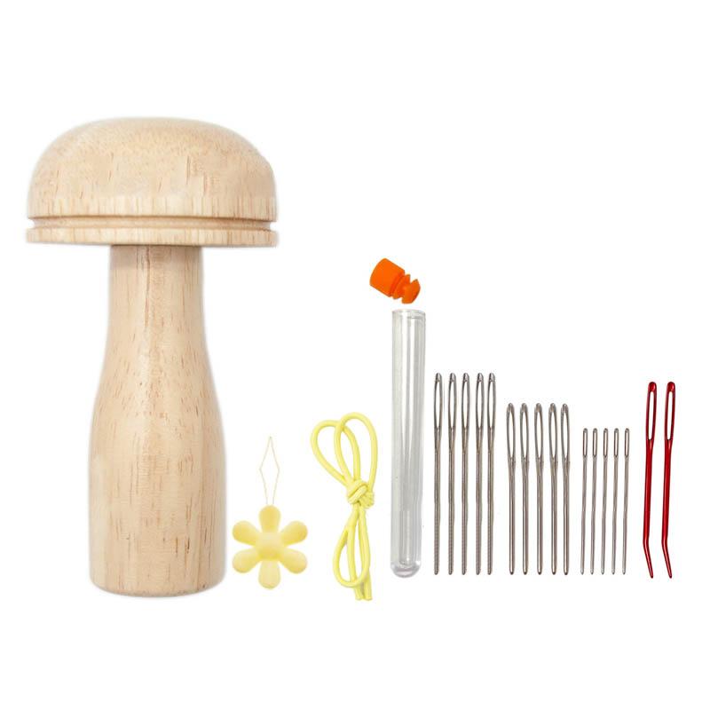 

Грибок для штопки Деревянный швейный инструмент Ремонт Починка Набор швейных игл