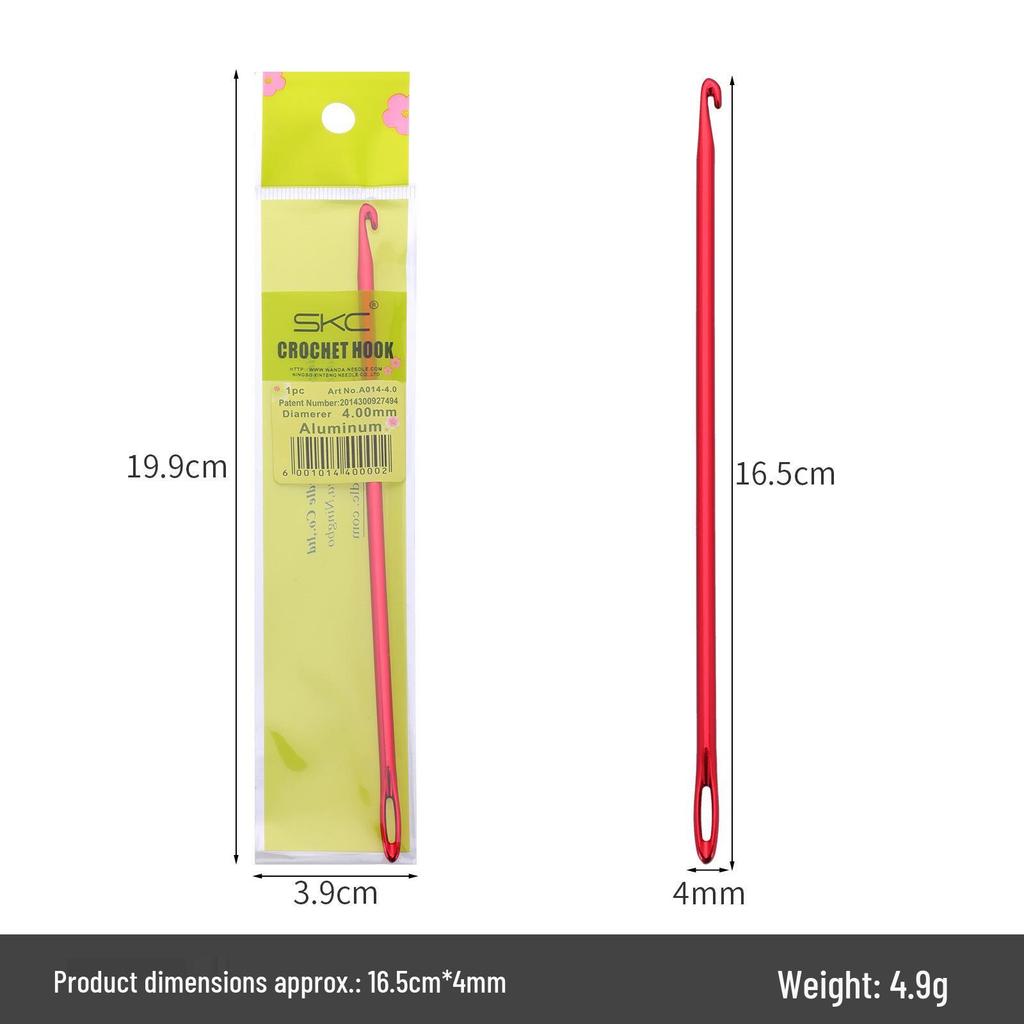 SKC Aluminum Single Head Crochet Hook with Holes - DIY Knitting Tool & Afghan Sweater Needle