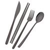 4pcs Colorful Dinnerware Set Knife Fork Spoon Chopsticks Cutlery Set Mirror Stainless Steel Flatware Western Kitchen Tableware