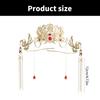 Elegant Chinese Red Bridal Phoenix Crown Headpiece with Unique Tassel Design for Weddings and Special Occasions