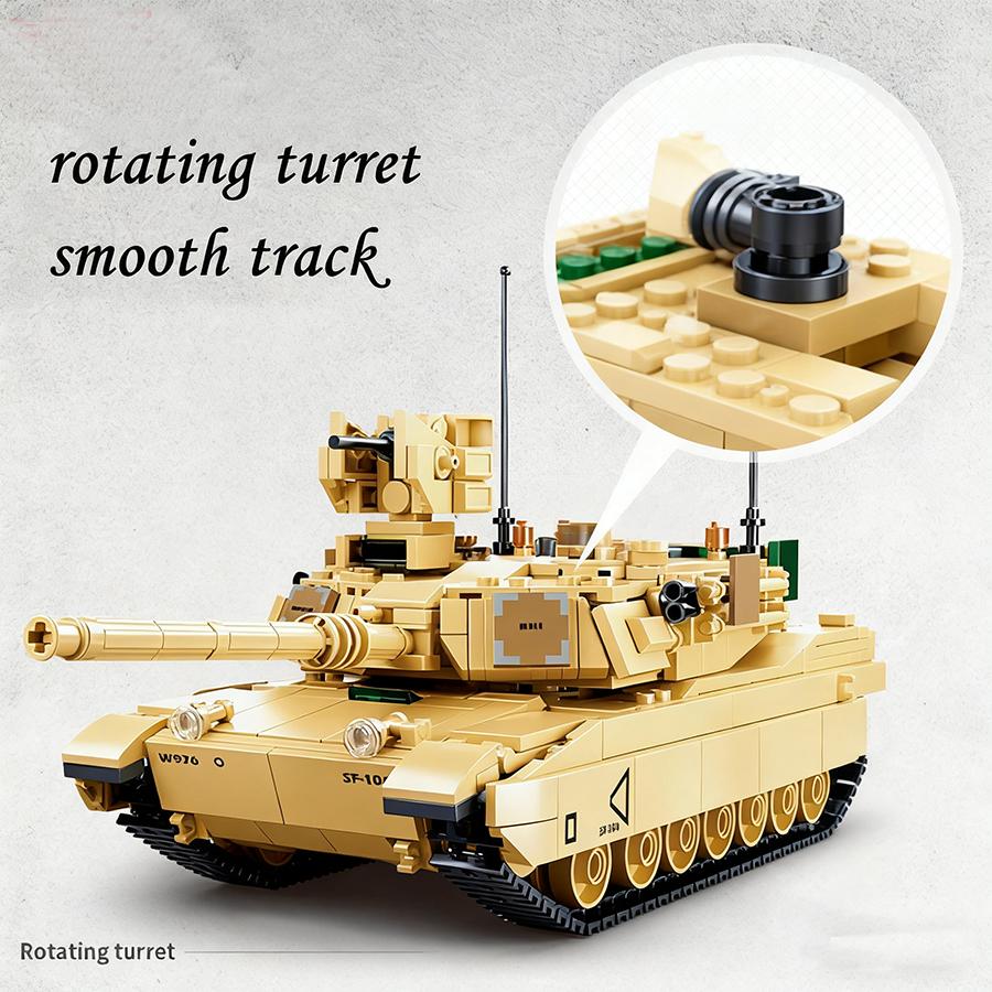 781PCS B0892 Armee Panzer Modell M1A2 Sep V2 Abrams Baustein Kinder Ziegel Spielzeug Bausätze Geschenk