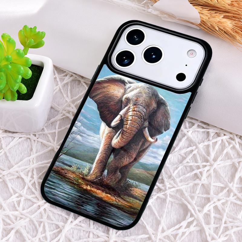 FOREST ELEPHANT Animal Phone Case for iPhone 17 Air 16 15 11 12 14 13 Pro Max Shockproof Cover
