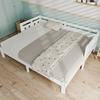Daybed, Pull-Out Bed, 90 x 200cm, Solid Pine, with Second Sleeping Space And Roll-Up Slatted Frame, Heart-Shaped Bed,