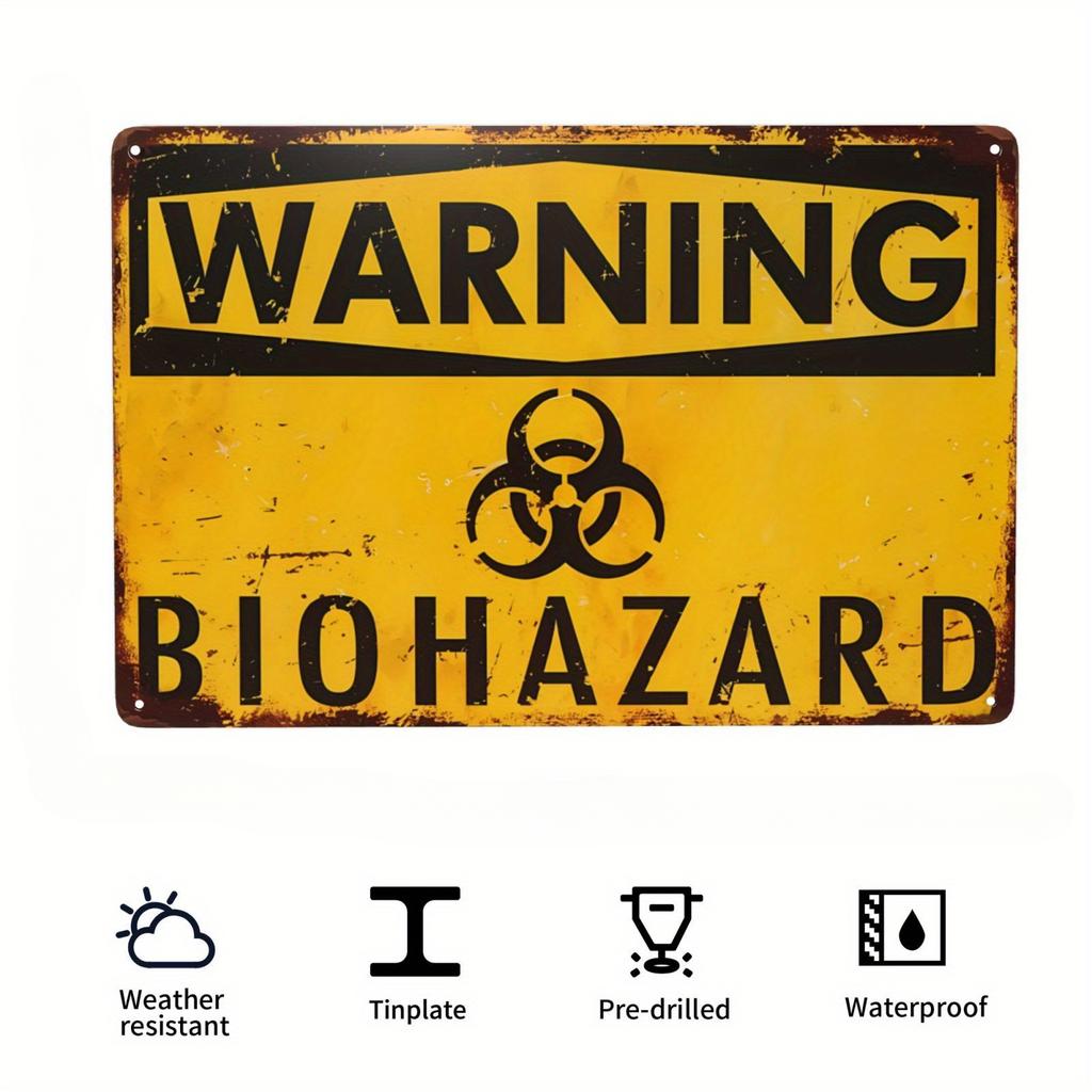 Metal Aluminum SignDanger High Voltage Electrical Shock HazardDanger Velociraptor ContainmentAluminum Sign For IndoorOutdoor