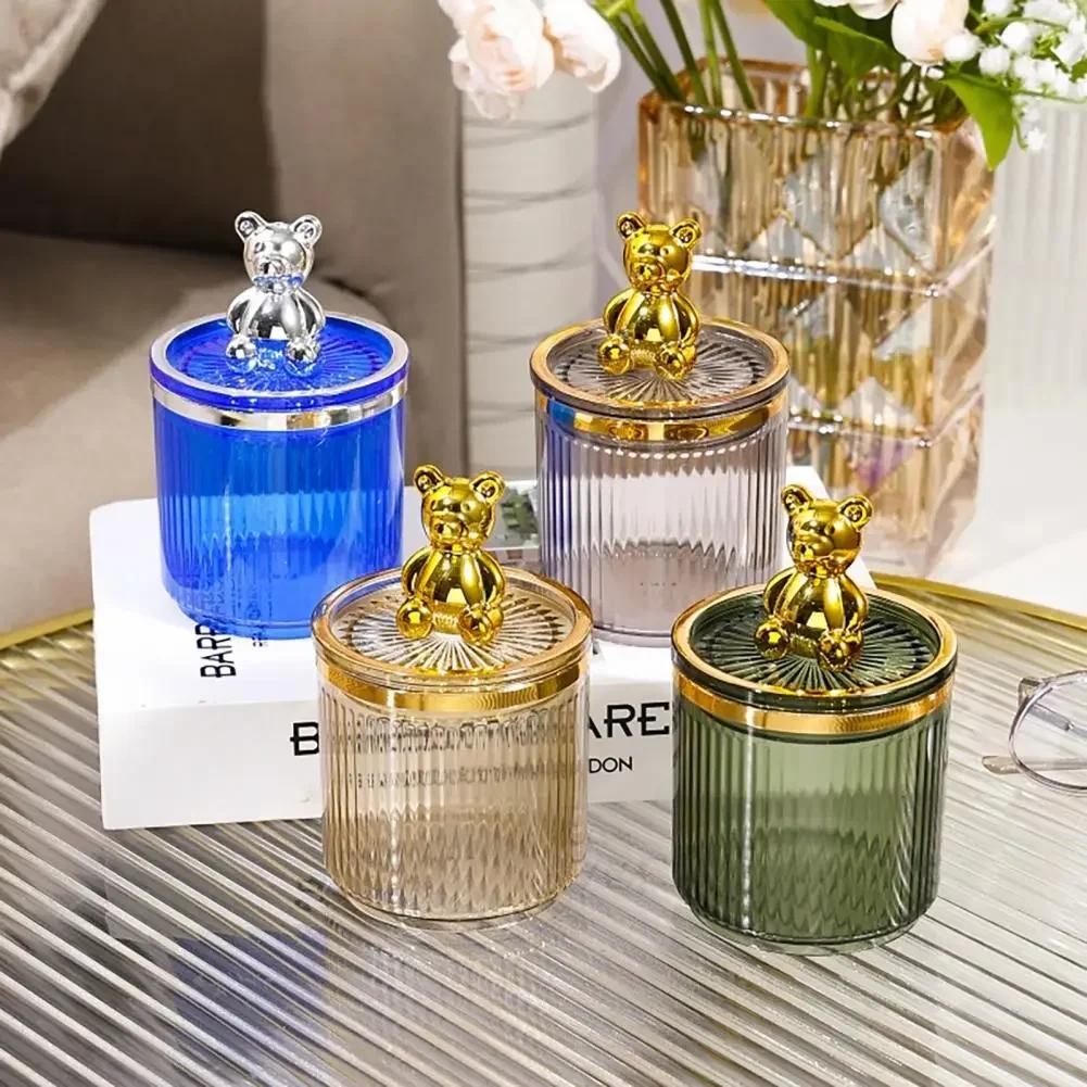 Qtip Storage Box Lipstick Organizer Transparent Desktop Organizer Cotton Swab Storage Box Bathroom Household Supplies DROPSHIP