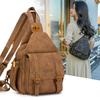 PU Damen Retro Brusttasche Mehrzweck Große Kapazität Umhängetasche Leichter Rucksack