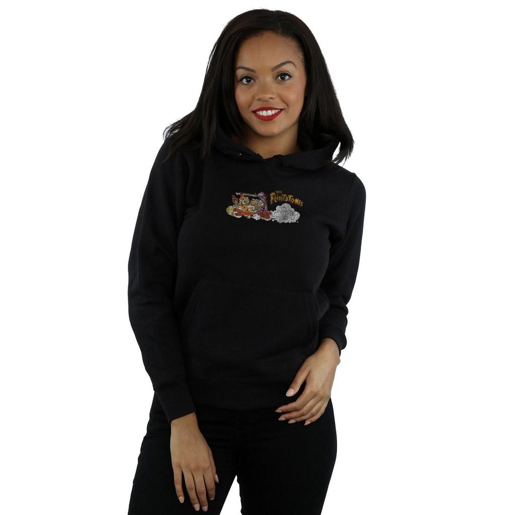Die Flintstones Damen/Damen Familienauto Hoodie mit Used-Look