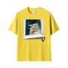 Funny Ironic Stressed Cat Meme Coquette Persian Smoking Humor Tshirt Unisex Unisex Fashion Short Sleeve High Quality Cotton T Shirt
