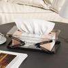 Lifting Tissue Box Foldable Paper Storage Box Creative Spring Paper Box Living Room Bedroom Restaurant Household Small Tool