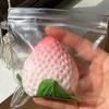 Strawberry Squeeze Toy Soft Stress Ball TPR Slow Rebound Decompression Toy Realistic Pink White Strawberry Shape Portable Fidget Toy