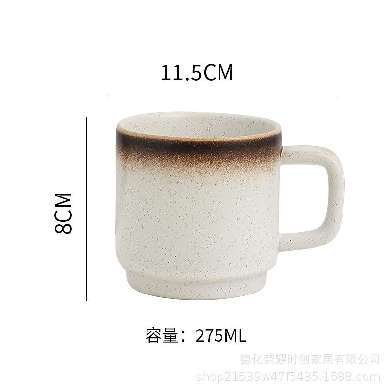 Ins Minimalist Ceramic Mug Water Cup with Lid Office Student Couple Mug European-style Literary Water Mug