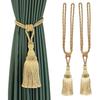OUdini Curtain Tie Backs 2Pcs Tassels Curtain Tieback Home Curtain Holder Buckle Rope Curtain Hanging Balls for Livingroom Bedroom Tie Backs