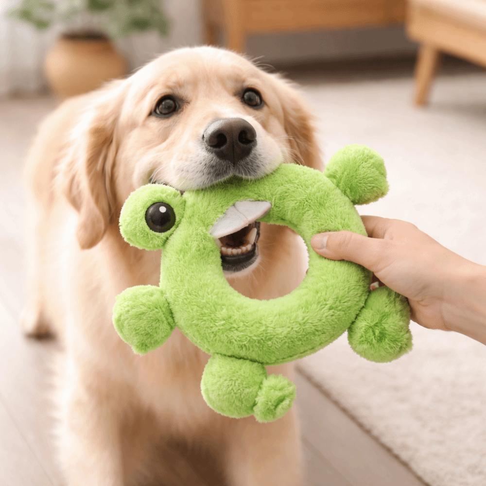 Animals Pattern Plush Dog Toys Cartoon Interactive Dog Toy Dog Squeaking Toy Stress Relieving
