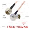 Connettore IEC 90° TAC 9,5 mm Maschio/Femmina per Cavo RG179 DVB HDTV TV Digitale Decoder