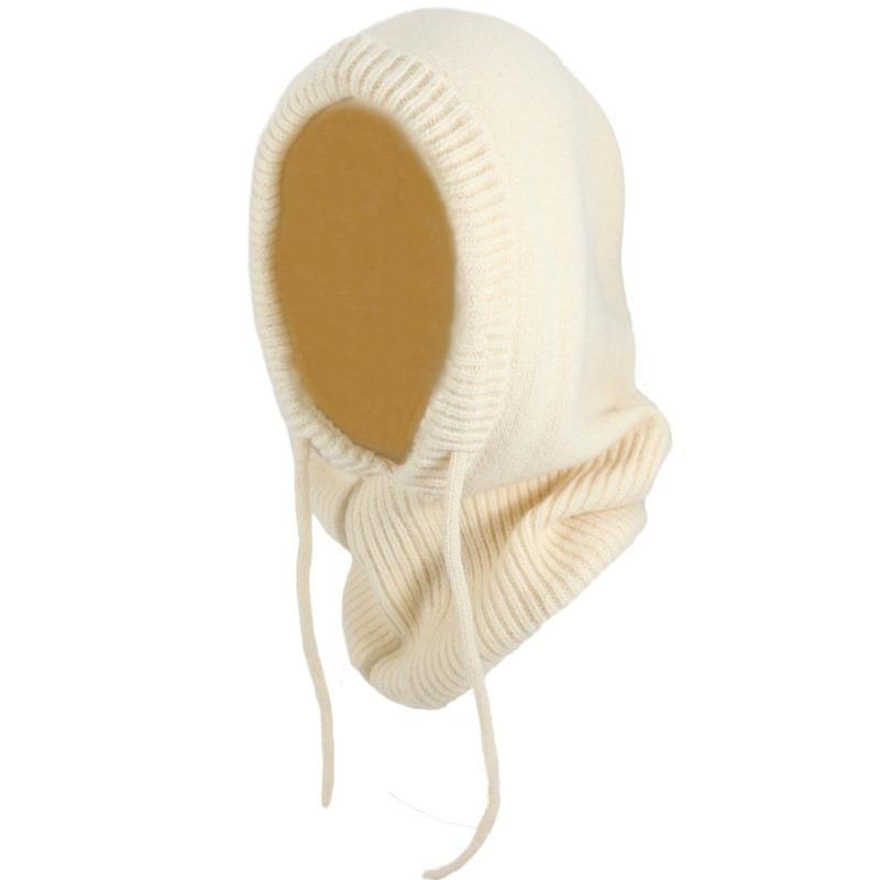 1pc Winter Warm Balaclava Hats for Women,solid Color Knitted Blend Hooded Scarf Hat for Women Skull Cap Beanie Hat Neck Gaiters