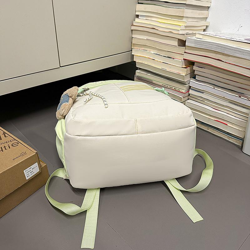 Color Block Women's Backpack Student's Large Capacity Schoolbag Travel Backpack