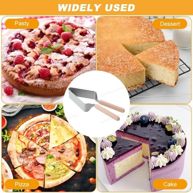 Stainless Steel Cake Divider Cake Slicer Cutter Triangle Cake Cutter Double Handle Design Strong Durable Easy to Clean Size