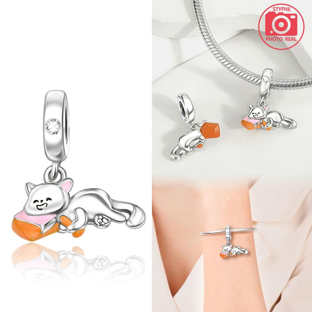 Copper Colors Golden Delicious French Charm Sweet Ice Cream Cute Cat Beads Fit Original Bracelet Diy Fine Jewelry Gift For Women