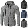 Premium Quality Men's Athletic Soft Sherpa Zip Up Hooded Hoodie Sweater Jacket Coat For All Seasons
