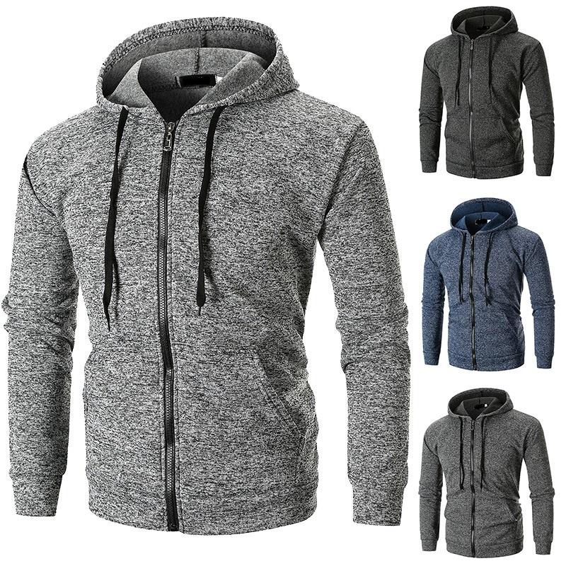 Premium Quality Men's Athletic Soft Sherpa Zip Up Hooded Hoodie Sweater Jacket Coat For All Seasons