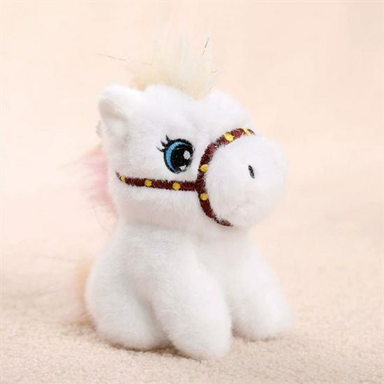 Cute Horse Plush Keychain Doll - Cartoon Backpack Ornament & Kids' Gift