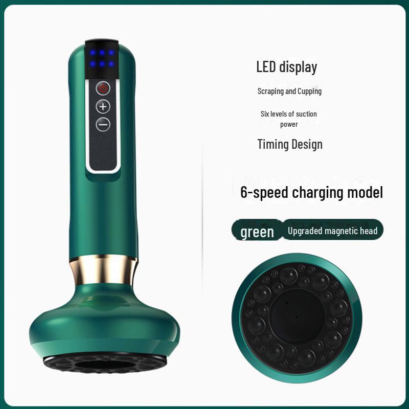 Elektrický přístroj na meridiánovou masáž a sací masáž – inteligentní baňkovací přístroj s kamenem Bian pro domácí použití