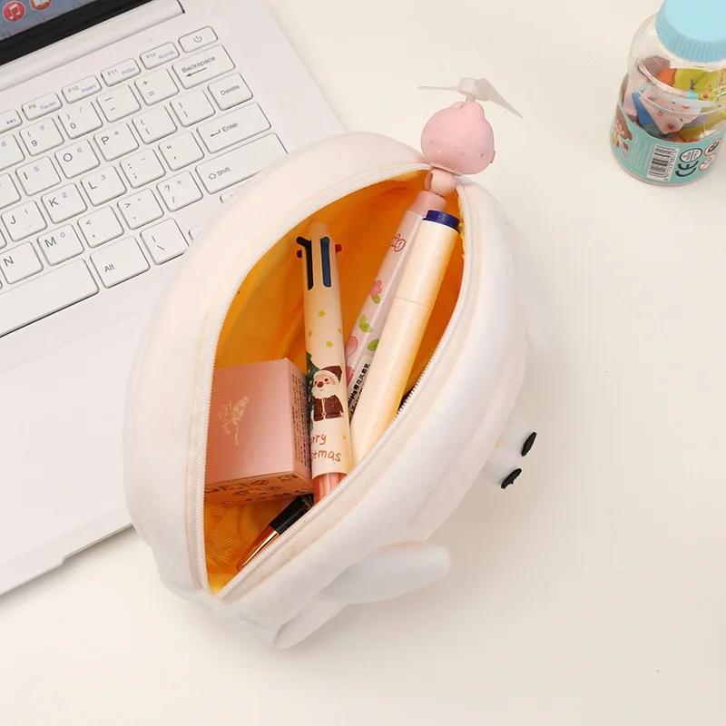 Cute Funny Seagulls Plush Pencil Bag