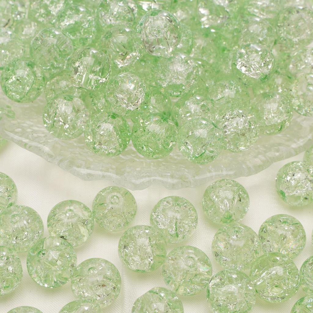 8/10mm Crackle Glass Beads for DIY Jewelry - Round Beads for Bracelets & Necklaces