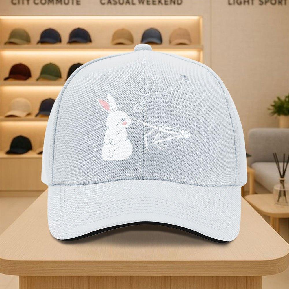 Goth Easter Rabbit Skeleton Boop Funny Graphic Baseball Cap Polyester Casual Adjustable Unisex Hat