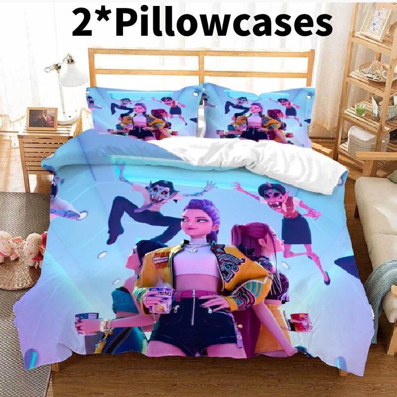 Kpop Hunters Demon Digital Print Duvet Cover Pillowcase Set Bedding Bedroom