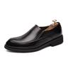 High-Quality Men Solid-Color Leather Loafers Pointed-Toe Comfortable Formal Business Office Shoe Fashionable Wedding Party Shoes