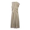 Summer 2025 European and American Women's Fashion: New Pleated Textured Dress