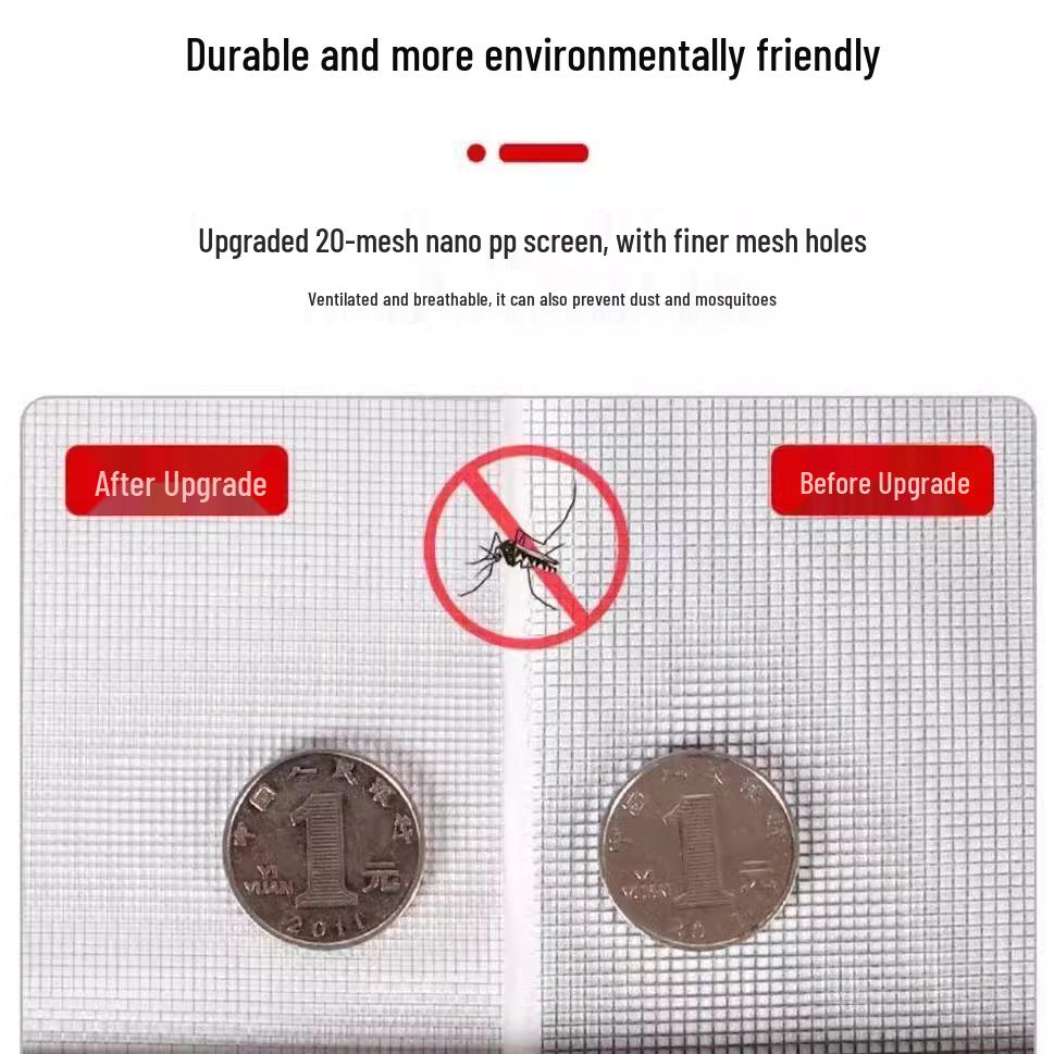 Thickened Self-Install Mosquito-Proof Screen for Summer: Invisible, Encrypted No-Punch Window Net for Home & Balcony