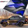 Waterproof Automotive Vinyl Car Wrap Motorcycle Sticker Car Film Covering Graffiti Black Off-road Vehicle Geometry Blue Adhesive