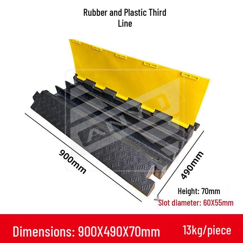Cable Protection Raceway: Rubber & Plastic Speed Bump for Roads, Construction, and Indoor/Outdoor Use