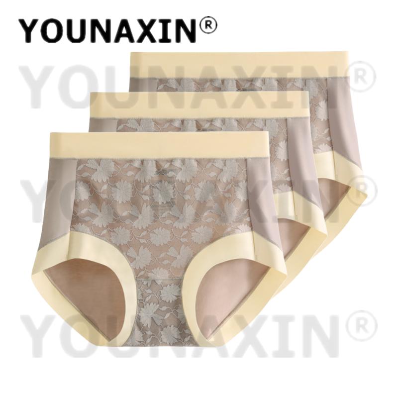 3 Pieces Plus Size Underwear for Women with High Waist Briefs Comfortable Underpants